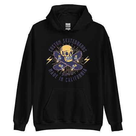 [ID: 146-G446] Custom Skateboards - Skull Unisex Heavy Blend Hoodie