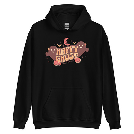 [ID: 146-G452] Cute Happy Ghost Unisex Heavy Blend Hoodie
