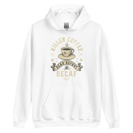 [ID: 146-G471] DEAD BEFORE DECAF Unisex Heavy Blend Hoodie