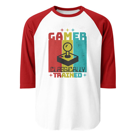 [ID: 233-G5] 25 Years of Being A Gamer Unisex 3/4 Sleeve Raglan Shirt