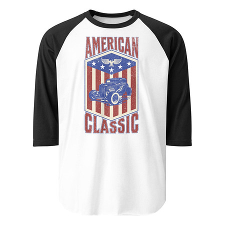 [ID: 233-G66] american classic Unisex 3/4 Sleeve Raglan Shirt