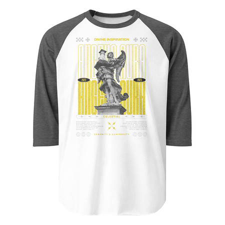 [ID: 233-G82] Angelic Aura Streetwear Unisex 3/4 Sleeve Raglan Shirt