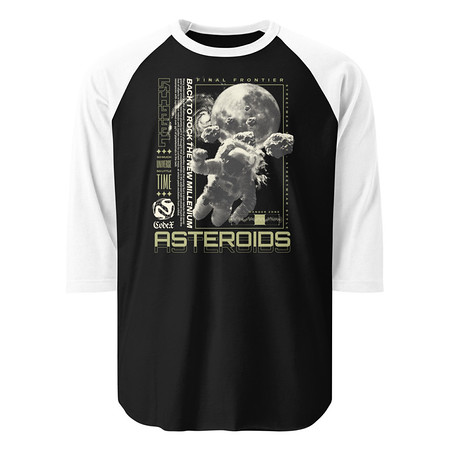 [ID: 233-G106] Asteroids Unisex 3/4 Sleeve Raglan Shirt