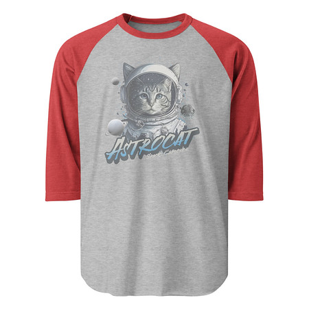 [ID: 233-G109] Astrocat Unisex 3/4 Sleeve Raglan Shirt
