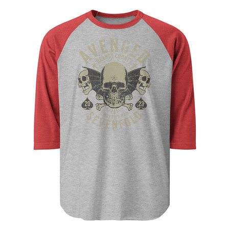 [ID: 233-G117] AVENGED SEVENFOLD Unisex 3/4 Sleeve Raglan Shirt