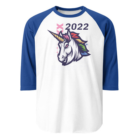 [ID: 233-G128] Bad Unicorn - Horse Unisex 3/4 Sleeve Raglan Shirt