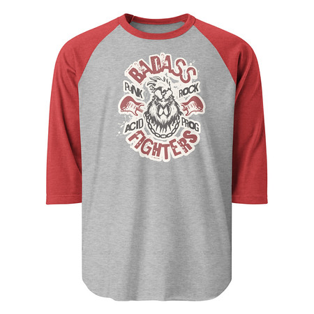 [ID: 233-G130] Badass Fighters Unisex 3/4 Sleeve Raglan Shirt