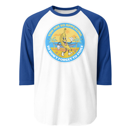 [ID: 233-G135] Banana project _-) Unisex 3/4 Sleeve Raglan Shirt