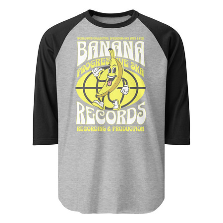[ID: 233-G136] Banana Records - Comic Character Unisex 3/4 Sleeve Raglan Shirt