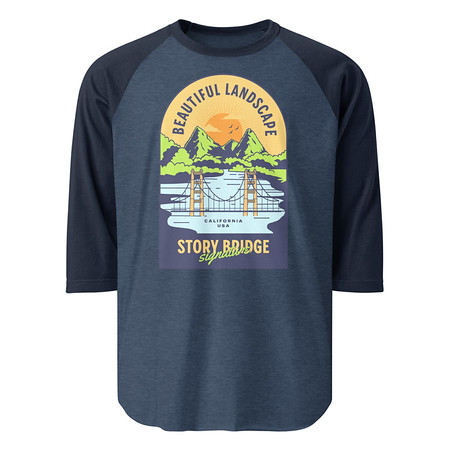[ID: 233-G172] Beautiful Landscape - Outdoor Unisex 3/4 Sleeve Raglan Shirt