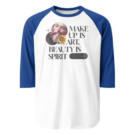 [ID: 233-G174] Beauty is Spirit Unisex 3/4 Sleeve Raglan Shirt