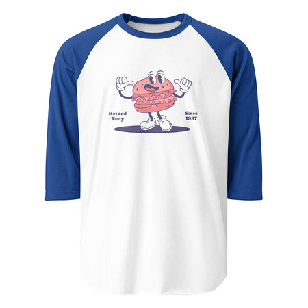 [ID: 233-G182] Benji's Burgers - Fast Food Unisex 3/4 Sleeve Raglan Shirt