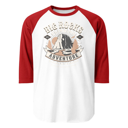 [ID: 233-G203] Big Rocks Climbing - Outdoor Adventure Unisex 3/4 Sleeve Raglan Shirt
