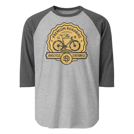 [ID: 233-G207] Bikecycle Station Co. - Sports Unisex 3/4 Sleeve Raglan Shirt