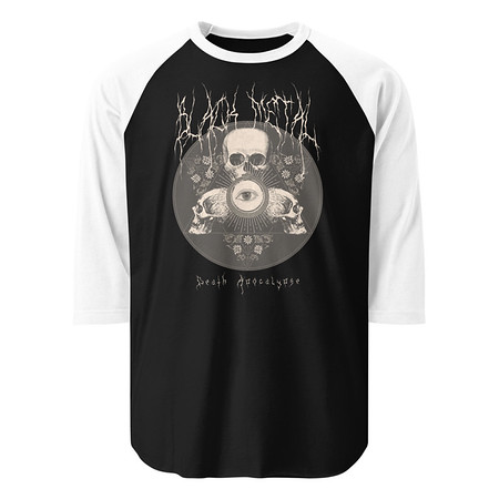 [ID: 233-G228] Black Metal - Hardcore skull theme design Unisex 3/4 Sleeve Raglan Shirt