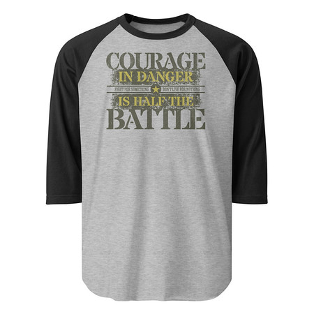 [ID: 233-G281] Brave Soldier Unisex 3/4 Sleeve Raglan Shirt