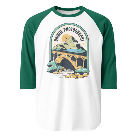 [ID: 233-G285] Bridge Photography - Scenic Unisex 3/4 Sleeve Raglan Shirt