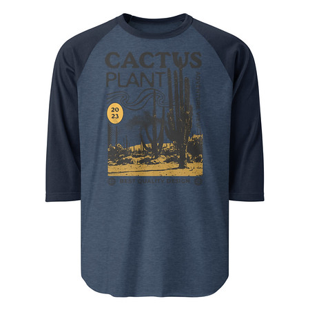 [ID: 233-G304] Cacus Plant - Desert Unisex 3/4 Sleeve Raglan Shirt