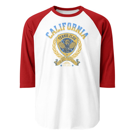 [ID: 233-G319] CALIFORNIA TENNIS PROFESSIONALS Unisex 3/4 Sleeve Raglan Shirt