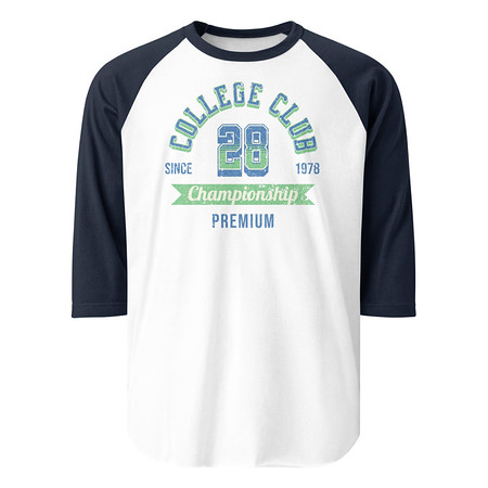 [ID: 233-G352] CC 28 Unisex 3/4 Sleeve Raglan Shirt