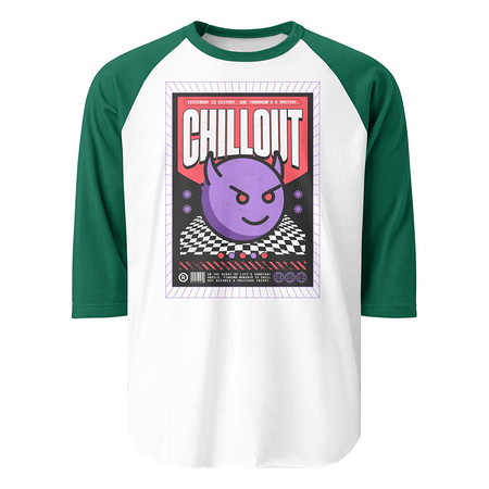 [ID: 233-G367] Chillout Streetwear Unisex 3/4 Sleeve Raglan Shirt