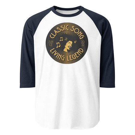 [ID: 233-G385] Classic Song - Music Record Unisex 3/4 Sleeve Raglan Shirt