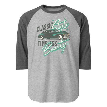 [ID: 233-G386] Classic Style Timeless Beauty Unisex 3/4 Sleeve Raglan Shirt