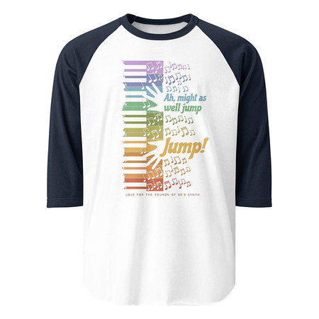 [ID: 233-G410] Colorful Retro Keyboard Unisex 3/4 Sleeve Raglan Shirt