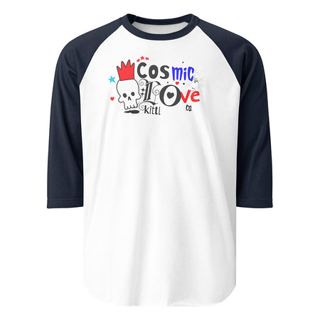 [ID: 233-G424] Cosmic Love Unisex 3/4 Sleeve Raglan Shirt