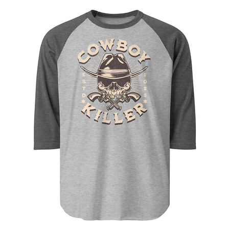 [ID: 233-G428] COWBOY KILLER Unisex 3/4 Sleeve Raglan Shirt