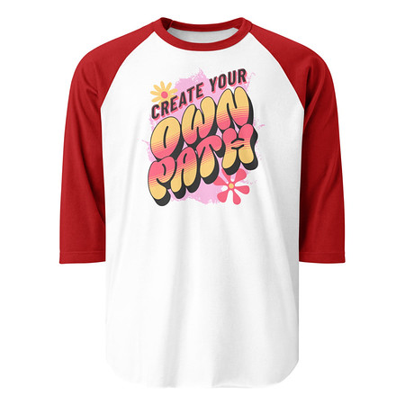 [ID: 233-G431] Create Your Own Path Unisex 3/4 Sleeve Raglan Shirt