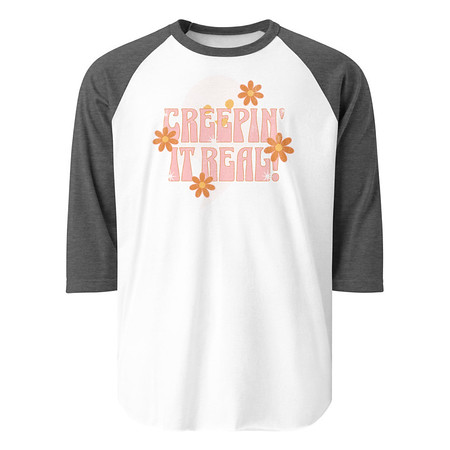 [ID: 233-G436] Creepin' It Real - Halloween Unisex 3/4 Sleeve Raglan Shirt