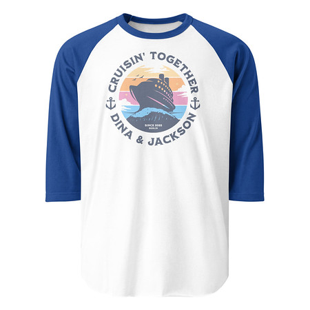 [ID: 233-G441] Cruisin' Together - Cruise Ship Unisex 3/4 Sleeve Raglan Shirt
