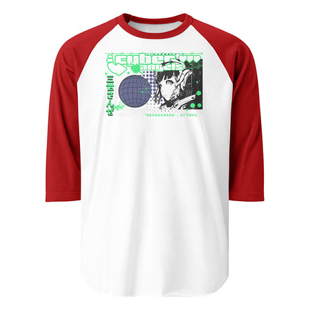 [ID: 233-G455] Cyber Angels - Y2k Girl Anime Unisex 3/4 Sleeve Raglan Shirt