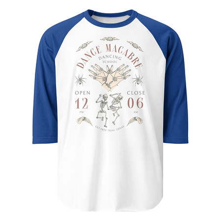 [ID: 233-G465] Dance Macabre - Dancing School Unisex 3/4 Sleeve Raglan Shirt