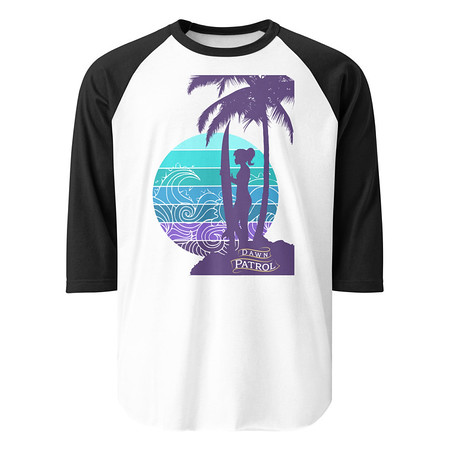 [ID: 233-G470] Dawn Patrol Unisex 3/4 Sleeve Raglan Shirt
