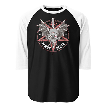 [ID: 233-G486] DEMON DEATH Unisex 3/4 Sleeve Raglan Shirt