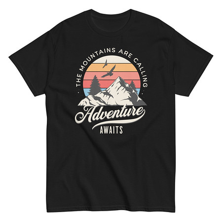 [ID: 438-G27] Adventure Await - Wilderness Camping Unisex Classic Tee
