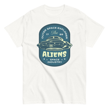 [ID: 438-G40] Aliens Outer Space Explorer - UFO Unisex Classic Tee