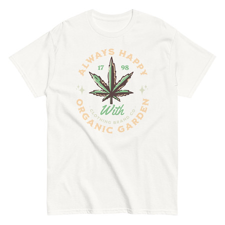 [ID: 438-G55] Always Happy - Cannabis Unisex Classic Tee