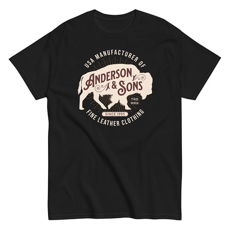 [ID: 438-G80] Anderson & Sons Leather Clothing - Buffalo Unisex Classic Tee