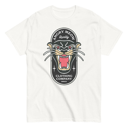 [ID: 438-G84] Angry Meow Clothing Company - Panther Unisex Classic Tee