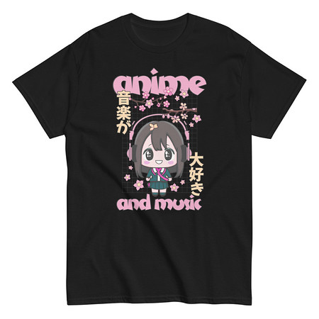 [ID: 438-G86] Anime and Music Unisex Classic Tee