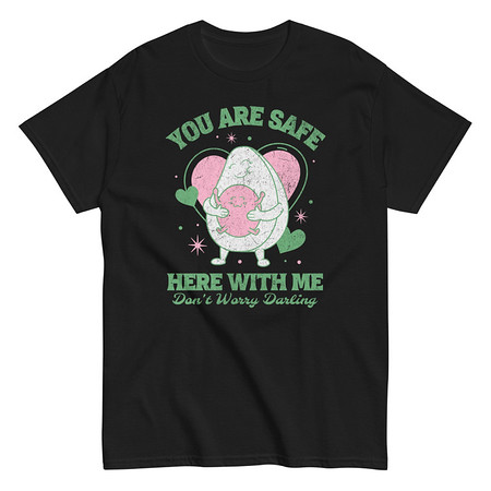 [ID: 438-G118] Avo Love - Typographic Cartoon Streetwear Unisex Classic Tee