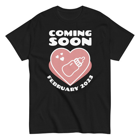[ID: 438-G121] Baby Announcement - Feeding Bottle Unisex Classic Tee