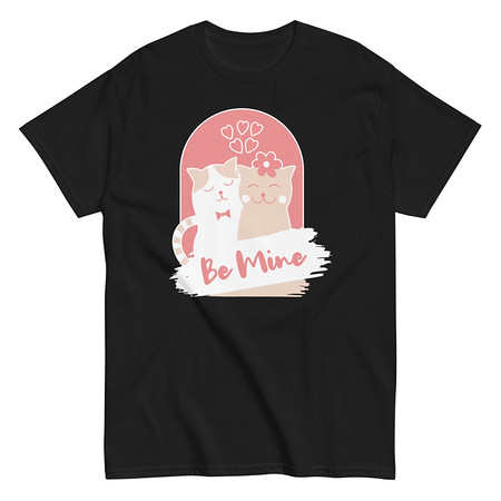 [ID: 438-G157] Be Mine - Cute Cat Couple Unisex Classic Tee
