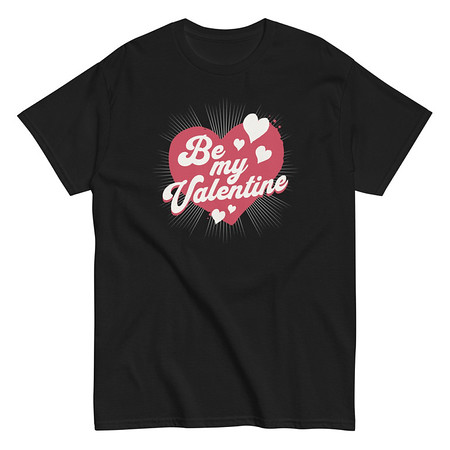 [ID: 438-G158] Be my Valentine - Love Heart Unisex Classic Tee