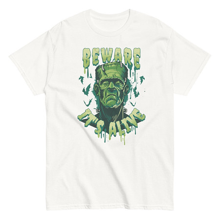 [ID: 438-G197] Beware of Frankenstein - Scary Halloween Unisex Classic Tee