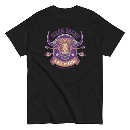 [ID: 438-G211] Bison Brand Leather - Animal Unisex Classic Tee