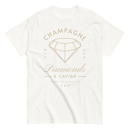 [ID: 438-G215] Black Diamonds - Elegant Unisex Classic Tee